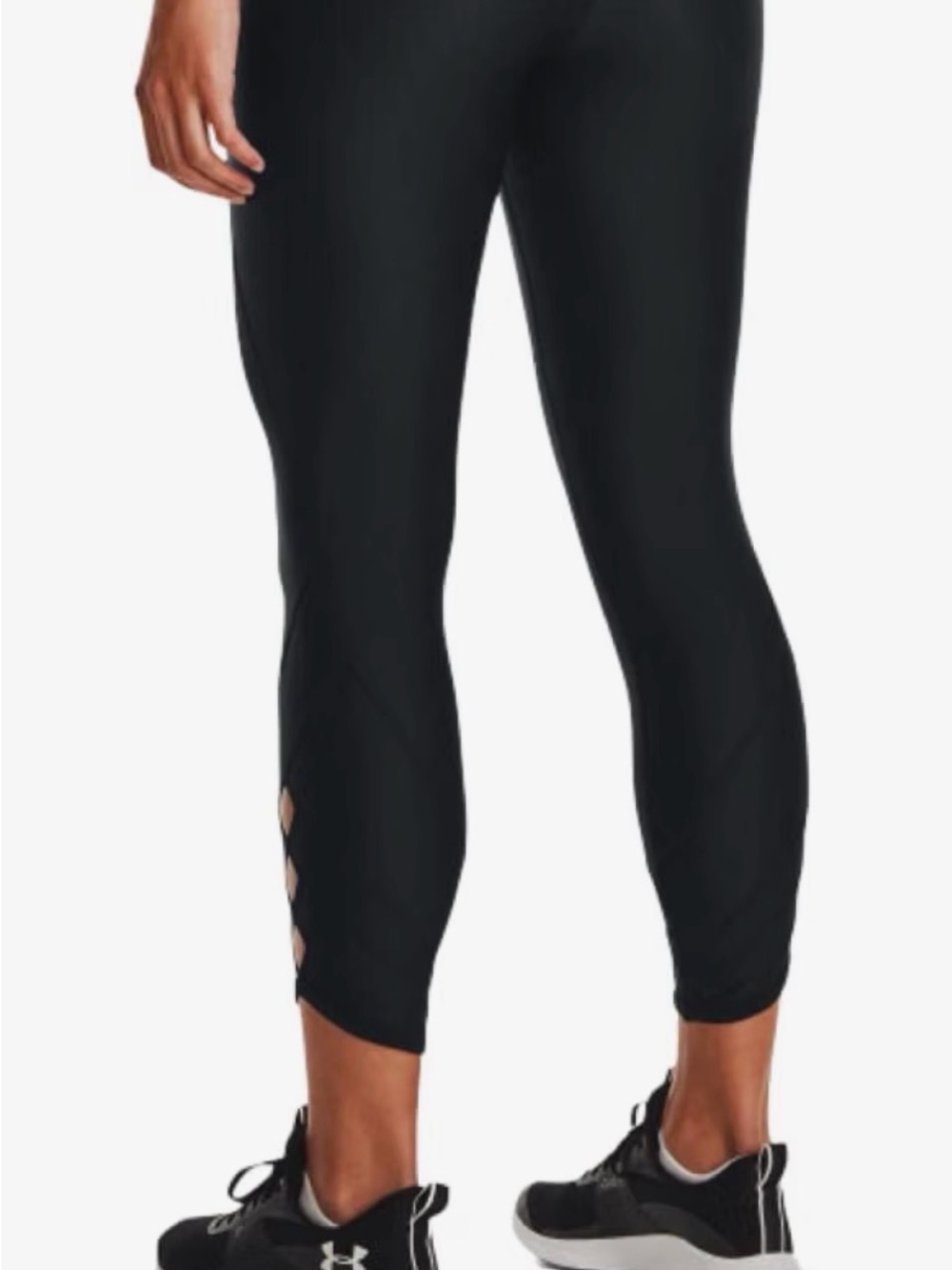 Under Armour Black Women's 3/4-Length Bike Shorts with Calf Cutouts